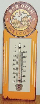 Bar open metalen thermometer