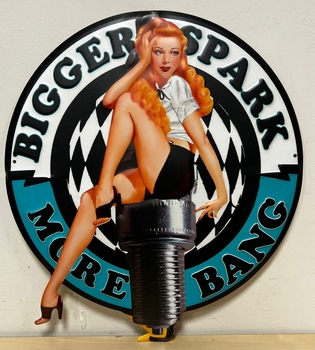 Bougie rode pinup wandbord