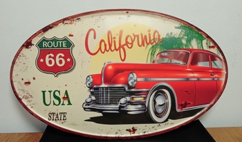 California usa66 metalen wandbord
