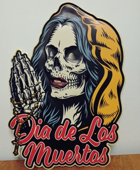 Dia de los muertos relief metalen wandbord