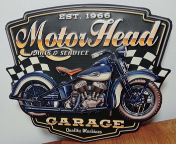 Motor head garage wandbord