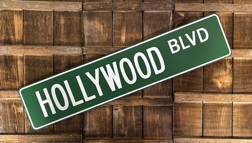 Hollywood boulevard wandbord dibond