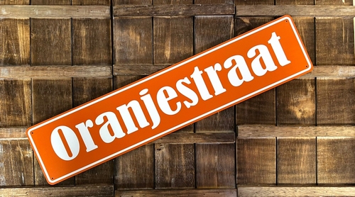 Oranjestraat wandbord straatbord dibond