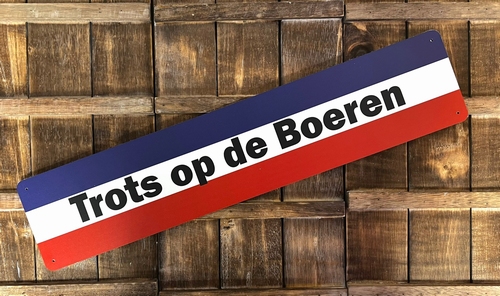 Trots op boeren wandbord