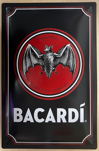 Bacardi logo black xxl wandbord