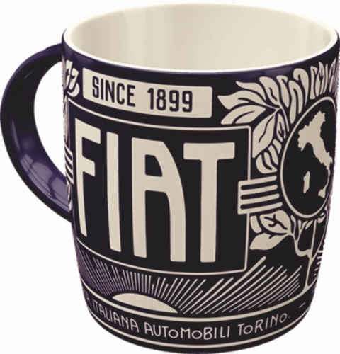 Fiat since 1899 logo blue mok beker