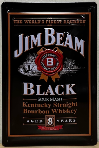 Jim Beam Zwart reclamebord met relief