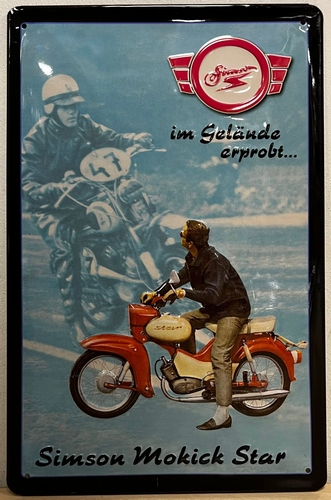 Simson Mokcik brommer wandbord