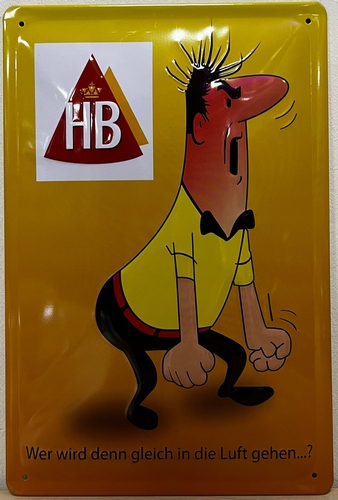 HB Sigaretten wandbord metaal