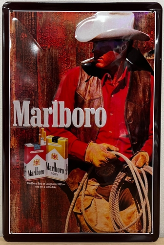 Marlboro sigaretten Cowboy Lasso reclamebord