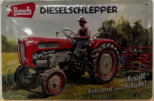 Bautz Tractor Dieselschlepper wandbord metaal