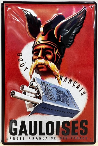 Gauloises sigaretten reclamebord van metaal