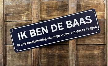 Ik ben baas tekstbord