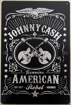 Johnny Cash American Rebel wandbord van metaal
