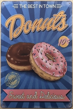 Donuts wandbord van metaal