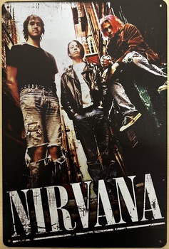 Nirvana Band wandbord van metaal