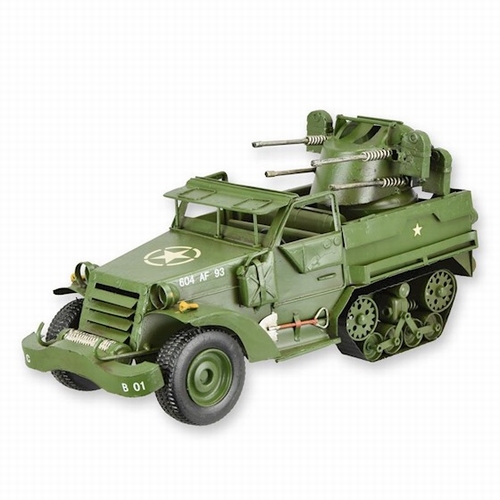 Halftrack groene leger jeep metalen miniatuur