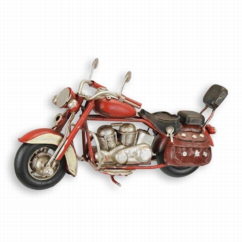 Motor klein rood wit metalen model