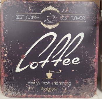 Coffee best flavour xxl wandbord van metaal