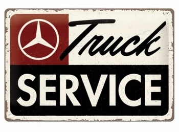 Mercedes daimler truck service wandbord metaal relief