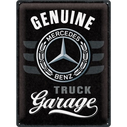 Mercedes Benz Truck garage metalen wandbord relief