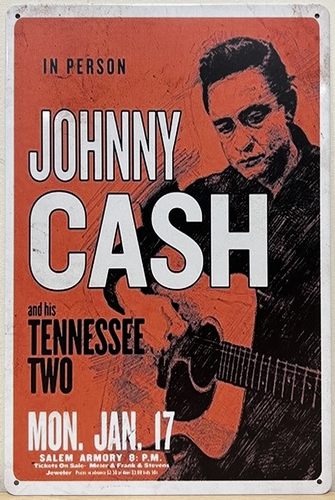 Johnny Cash Tennessee Two metalen wandbord