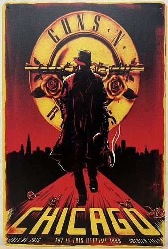 Guns N Roses Chicago metalen wandbord