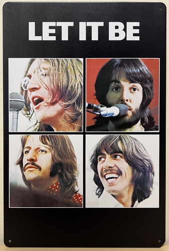 Beatles Let It Be wandbord van metaal