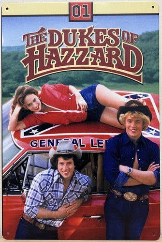 Dukes Of Hazzard Daisy op dak wandbord metaal