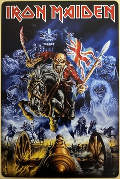 Iron Maiden Trooper wandbord van metaal