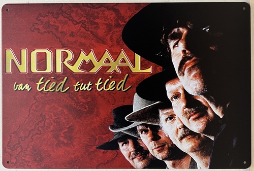 Normaal tied tot tied horizontaal wandbord metaal
