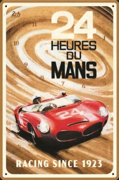 24h le mands rode auto 1963 metalen wandbord relief