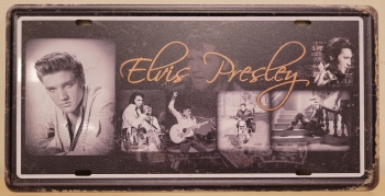 Elvis Presley rode letters collage License plate
