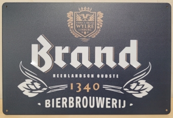 Brand Bier brouwerij Logo wandbord metaal