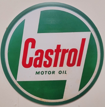 Castrol motor oilwandbord rond