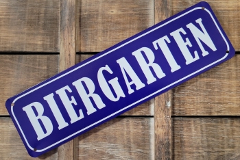 Biergarten reclamebord metaal
