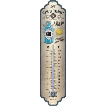 Gin Tonic metalen thermometer