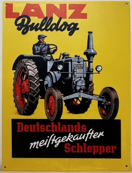 Lanz bulldog tractor reclamebord