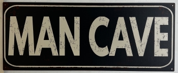Mancave metalen wandbord