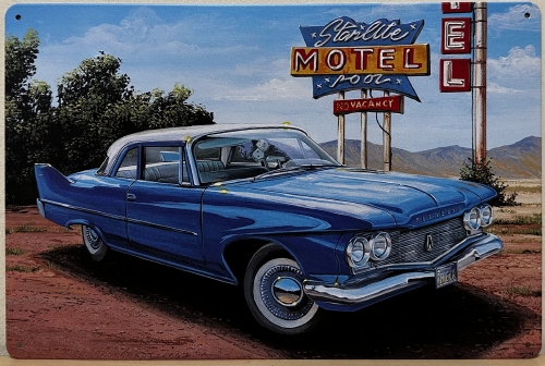 Amerikaanse Oldtimer Plymouth Blauw wit