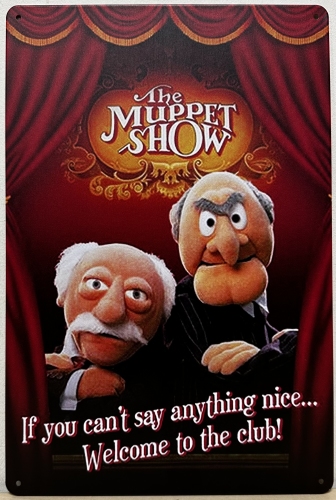 Muppet Show Statler and Waldorf wandbord van metaal
