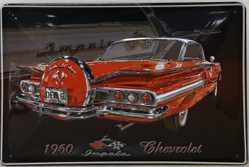 Chevrolet Chevy Impala oldtimer reclamebord met relief
