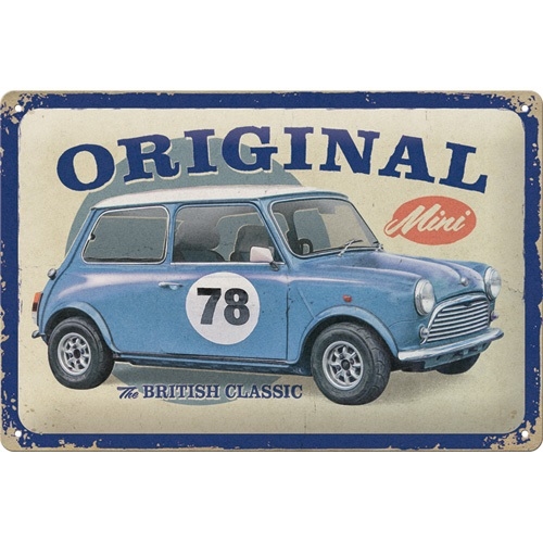 Mini cooper british classic wandbord