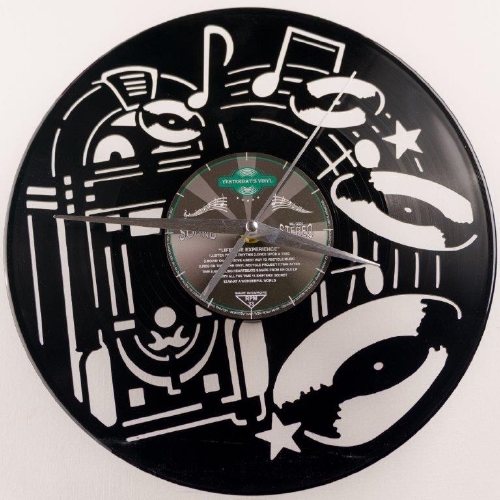 Wurlitzer rock n roll vinyl klok