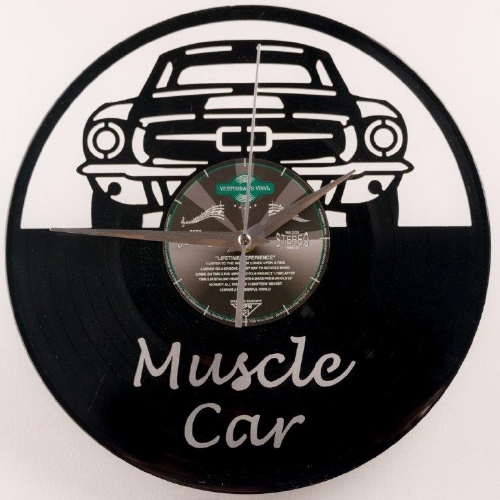 Ford mustang muscle car vinyl klok