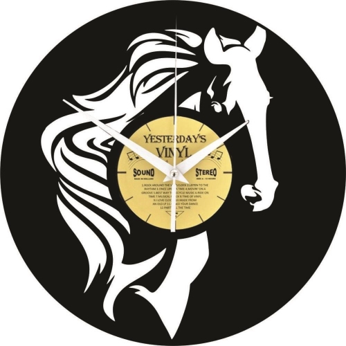 Paard vinyl klok