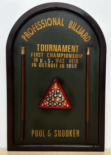 Billiard Professional Pubbord houten wandbord cafe bar