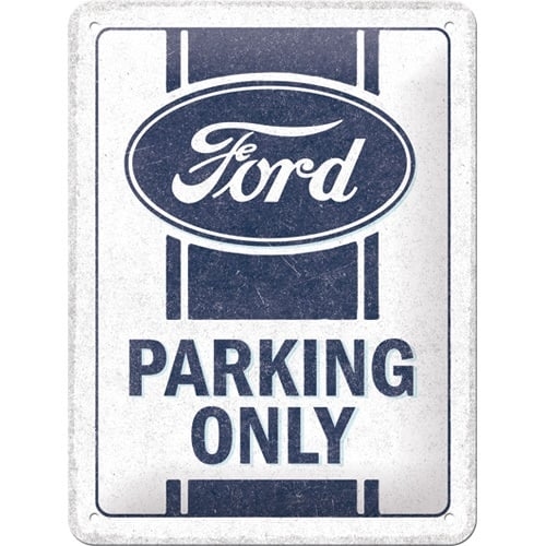 Ford Parking only metalen wandbord relief