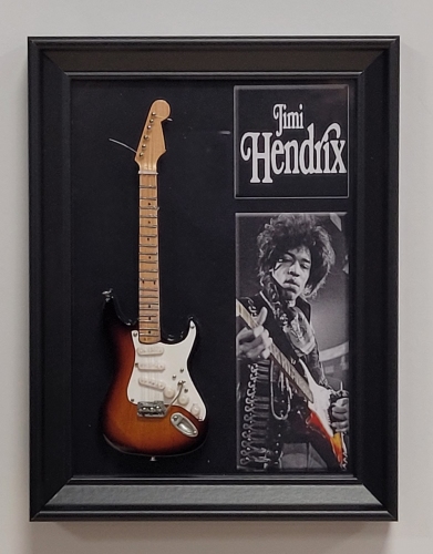 Jimi Hendrix lijst met gitaar