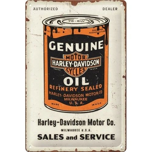 Harley Davidson Genuine oil metalen reclamebord